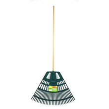 Toolway 180074 - Lawn & Leaf Rake 30in Plastic Head 30-Tine 47in Wood Handle