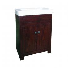 Toolway 187998 - Vanity and Ceramic Top 2-Door 24x14.2x31.5n Brown