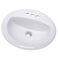 Toolway 188209 - Drop-In Oval Vanity Basin 20.3x17.5x8.7" White