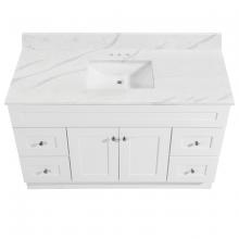 Toolway 188415 - Newport Vanity Marble Top 2-Door/4-Drwr 60in x 21in White