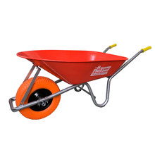 Toolway 190992 - Pro-Series Wheelbarrow 6 cu.ft  Steel Tray Flat Free Wide Track Tire