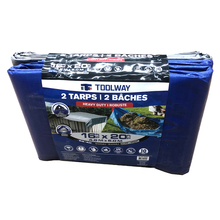 Toolway 549210 - 2PC Tarp Blue/Silver 16x20'