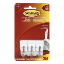 Toolway 87086808 - Command™ Wire Hook Small White .5Lb 3Pk