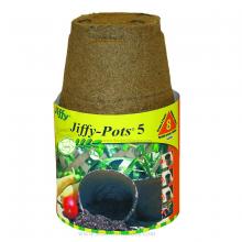 Toolway 88005082 - Jiffy Peat Moss Pots Round 5in 8Pk