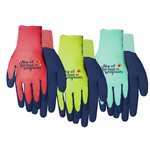 Toolway 88066027 - 1Pair Gloves Garden Ladies Textured Foam Rubber Coated Palm Size: M 3 Colours