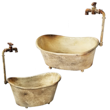 Toolway 88090115 - Planter Rustic Bathtub with Faucet  -Assorted Master Pack of 2