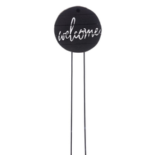 Toolway 88602566 - Wooden Welcome Sign Stake 8 x 12.4" Black