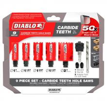 Diablo DHS09SGPCT - 9 pc Carbide General Purpose Hole Saw Set