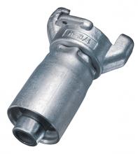 Kuri Tec FHE-50 - Zinc Plated Two Lug Hose Coupling with Crimp Ferrule