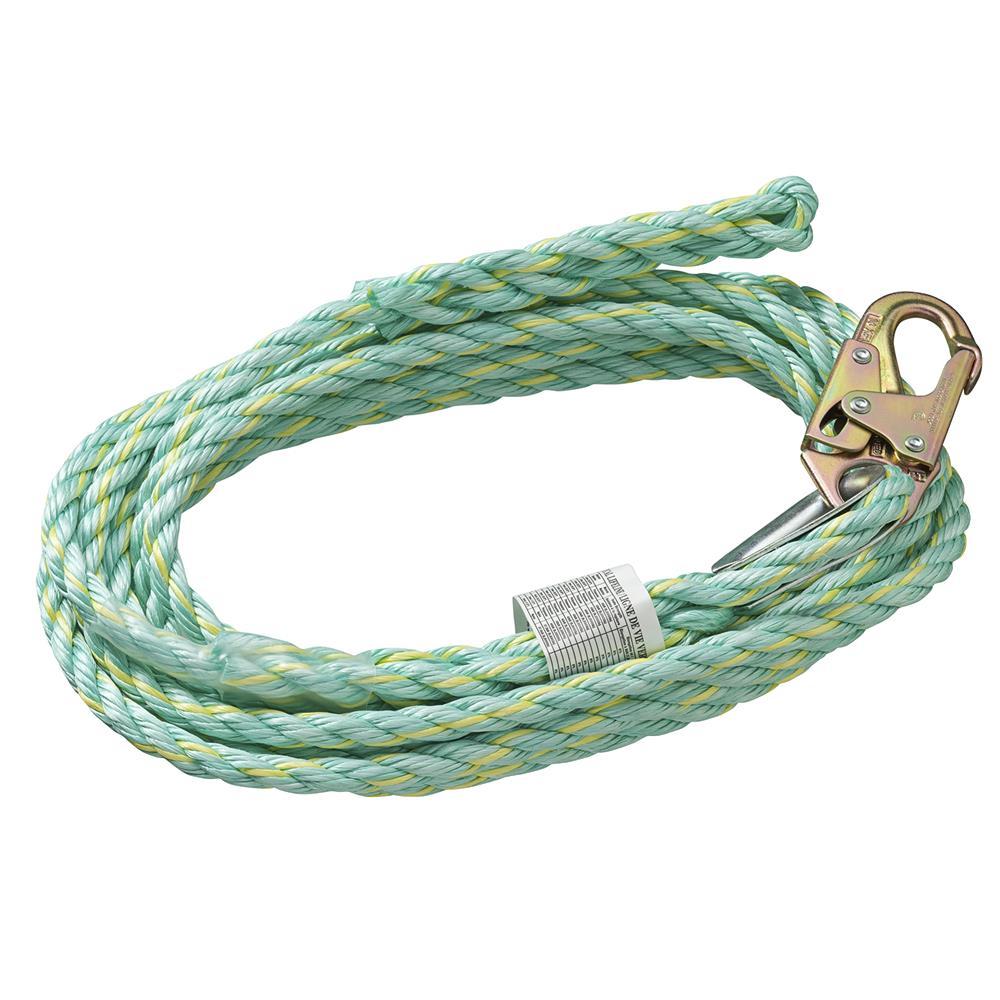 Vertical Lifelines - Premium Extruded Co-Polymer Fibre - Anchor End Snap Hook/Trailing End Back Spli<span class=' ItemWarning' style='display:block;'>Item is usually in stock, but we&#39;ll be in touch if there&#39;s a problem<br /></span>