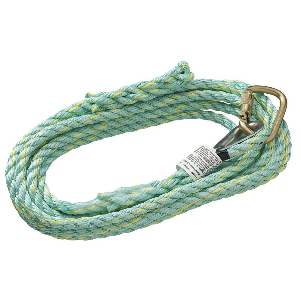 Vertical Lifelines - Premium Extruded Co-Polymer Fibre - Carabiner Anchor End/Back Splice Trailing E<span class=' ItemWarning' style='display:block;'>Item is usually in stock, but we&#39;ll be in touch if there&#39;s a problem<br /></span>