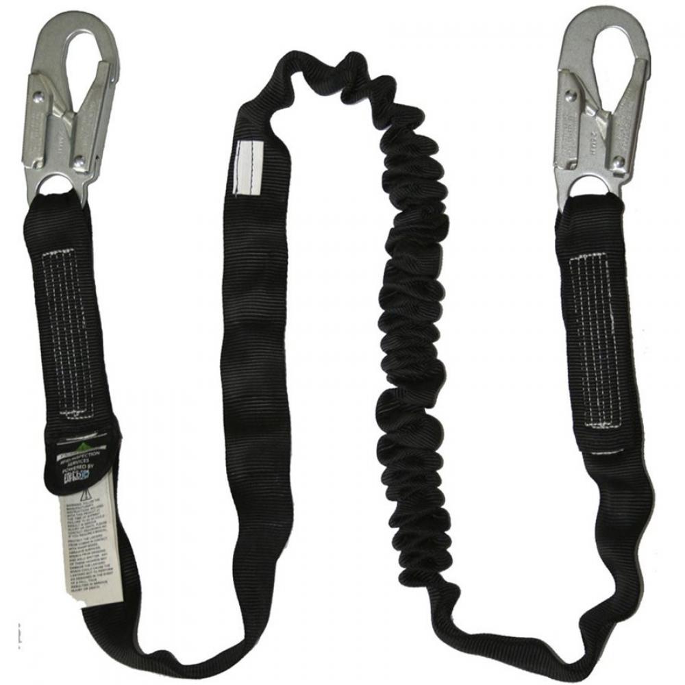 Shock Absorbing Lanyard - POY - Single Leg - Snap Hooks - 6&#39; (1.8 m)<span class='Notice ItemWarning' style='display:block;'>Item has been discontinued<br /></span>