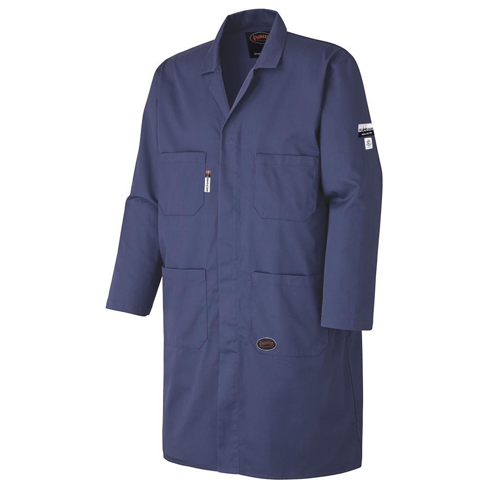 Flame-Gard® FR/ARC Rated Anti-Static Shop Coat - Navy - 3XL<span class='Notice ItemWarning' style='display:block;'>Item has been discontinued<br /></span>