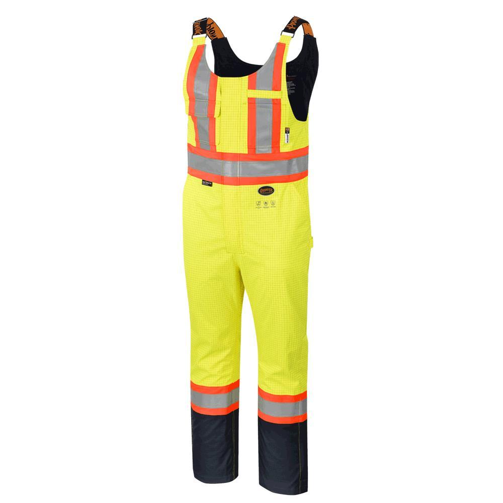 The Defender® Hi-Vis Anti-Static Safety Bib Pants<span class=' ItemWarning' style='display:block;'>Item is usually in stock, but we&#39;ll be in touch if there&#39;s a problem<br /></span>