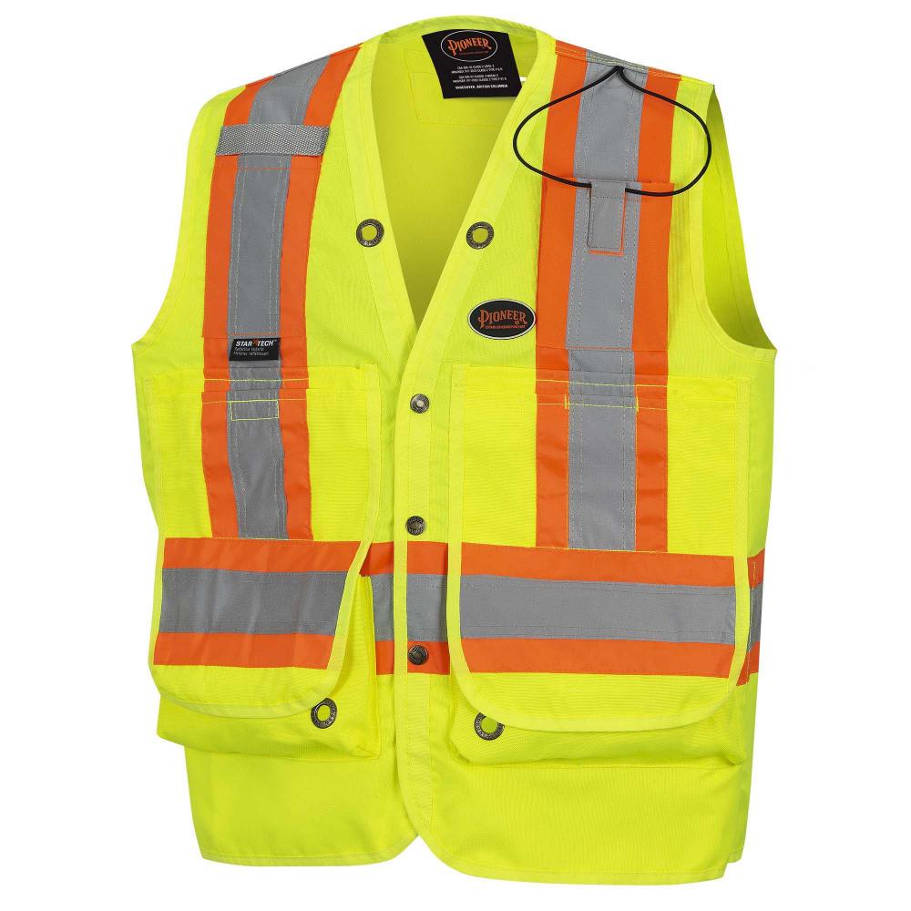 Surveyor&#39;s Safety Vests - 600 Denier Polyurethane Coated Oxford Polyester<span class=' ItemWarning' style='display:block;'>Item is usually in stock, but we&#39;ll be in touch if there&#39;s a problem<br /></span>