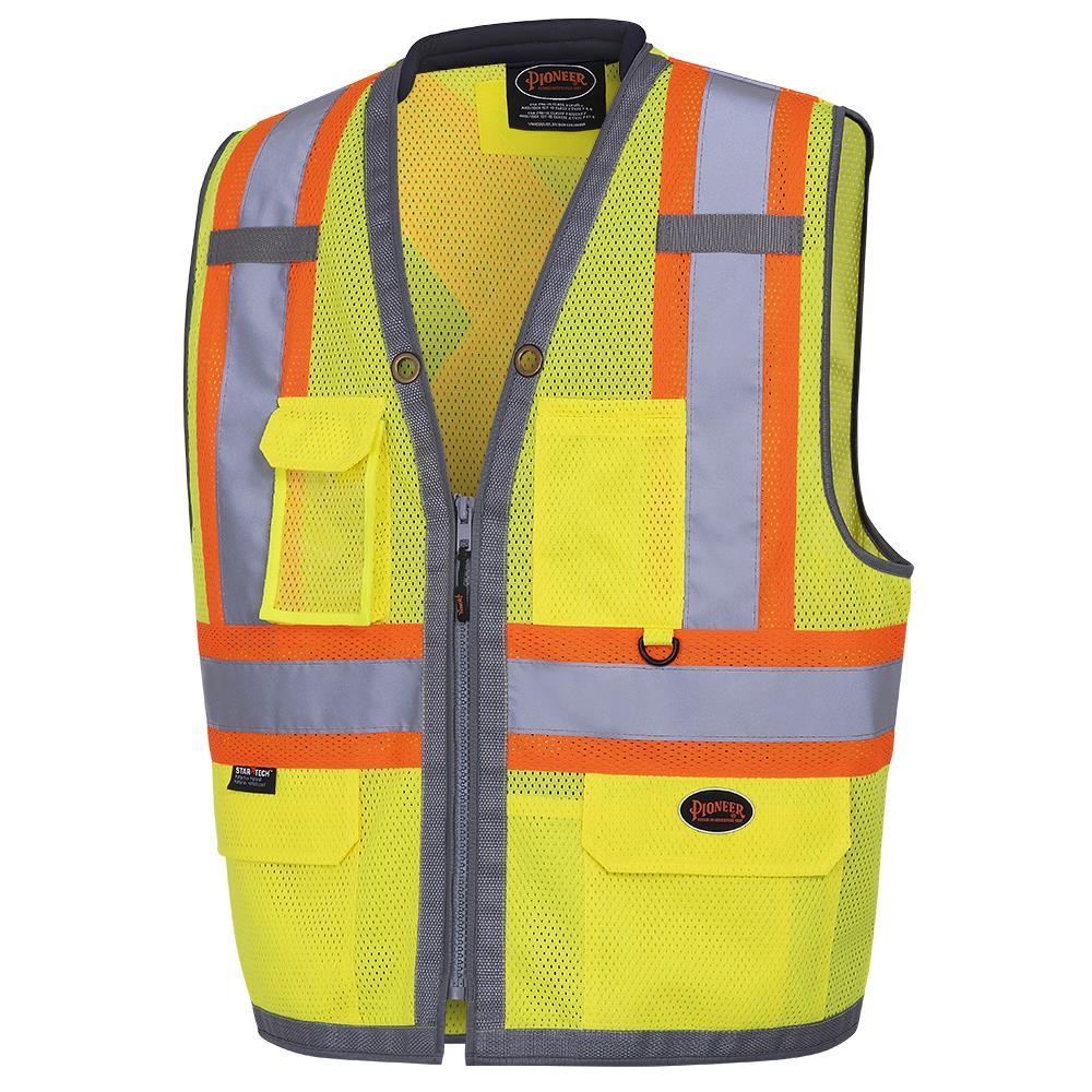 &#39;The Rock&#39; Hi-Viz Yellow/Green Mesh Surveyor&#39;s Vest - 2XL<span class='Notice ItemWarning' style='display:block;'>Item has been discontinued<br /></span>