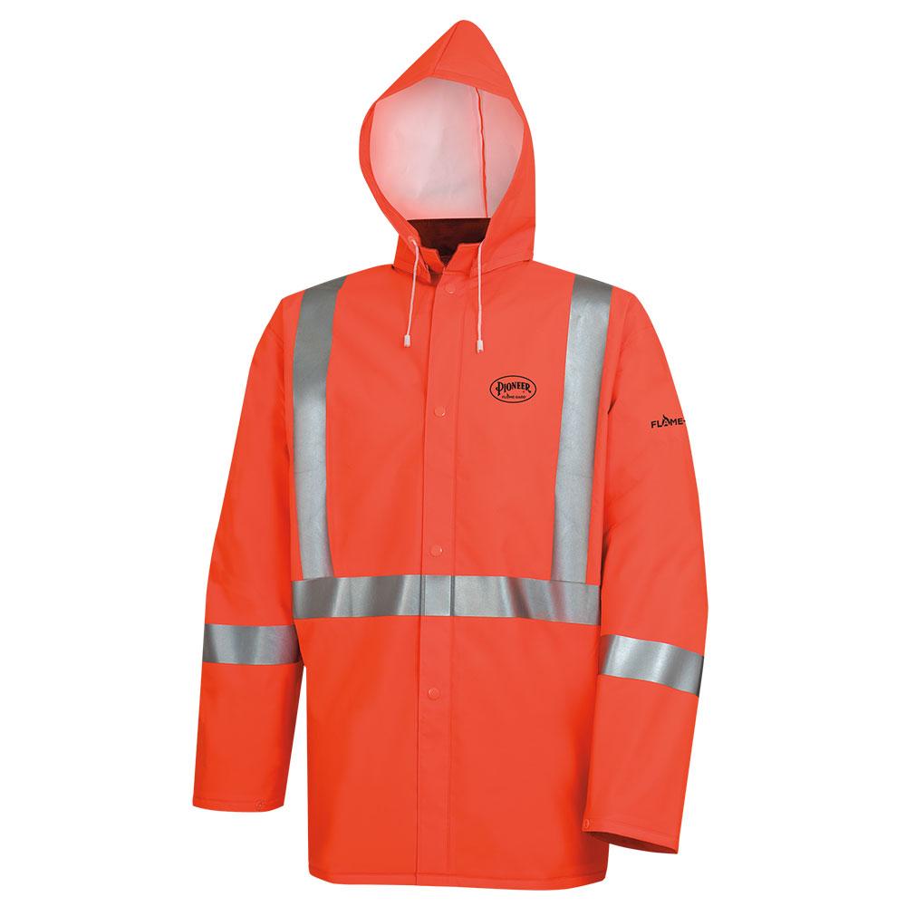 Hi-Vis Flame-Resistant Waterproof Rain Jackets<span class=' ItemWarning' style='display:block;'>Item is usually in stock, but we&#39;ll be in touch if there&#39;s a problem<br /></span>