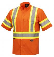 Pioneer V2120350-2XL - Hi-Vis Short Sleeved Cotton Safety Shirts