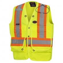 Pioneer V1010340-XL - Surveyor's Safety Vests - 600 Denier Polyurethane Coated Oxford Polyester