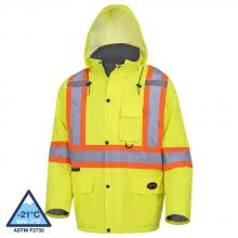 Pioneer V1150160-5XL - Waterproof Quilted Safety Parkas - 300D Polyurethane Coated Oxford Polyester