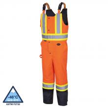 Pioneer V1120651-L - Hi-Vis Waterproof Quilted Safety Overalls