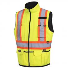 Pioneer V1022460-S - Hi-Viz Yellow/Green Reversible Insulated Safety Vest - S