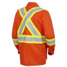 Pioneer V2540850-L - FR-Tech® 88/12 Flame-Resistant Hi-Viz Safety Jacket - Hi-Viz Orange - L