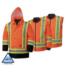 Pioneer V1120151-XS - Hi-Vis Waterproof 7-in-1 Safety Parkas