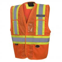 Pioneer V1023750-L/XL - Hi-Viz Orange Non Tear-Away Mesh Vest - L/XL