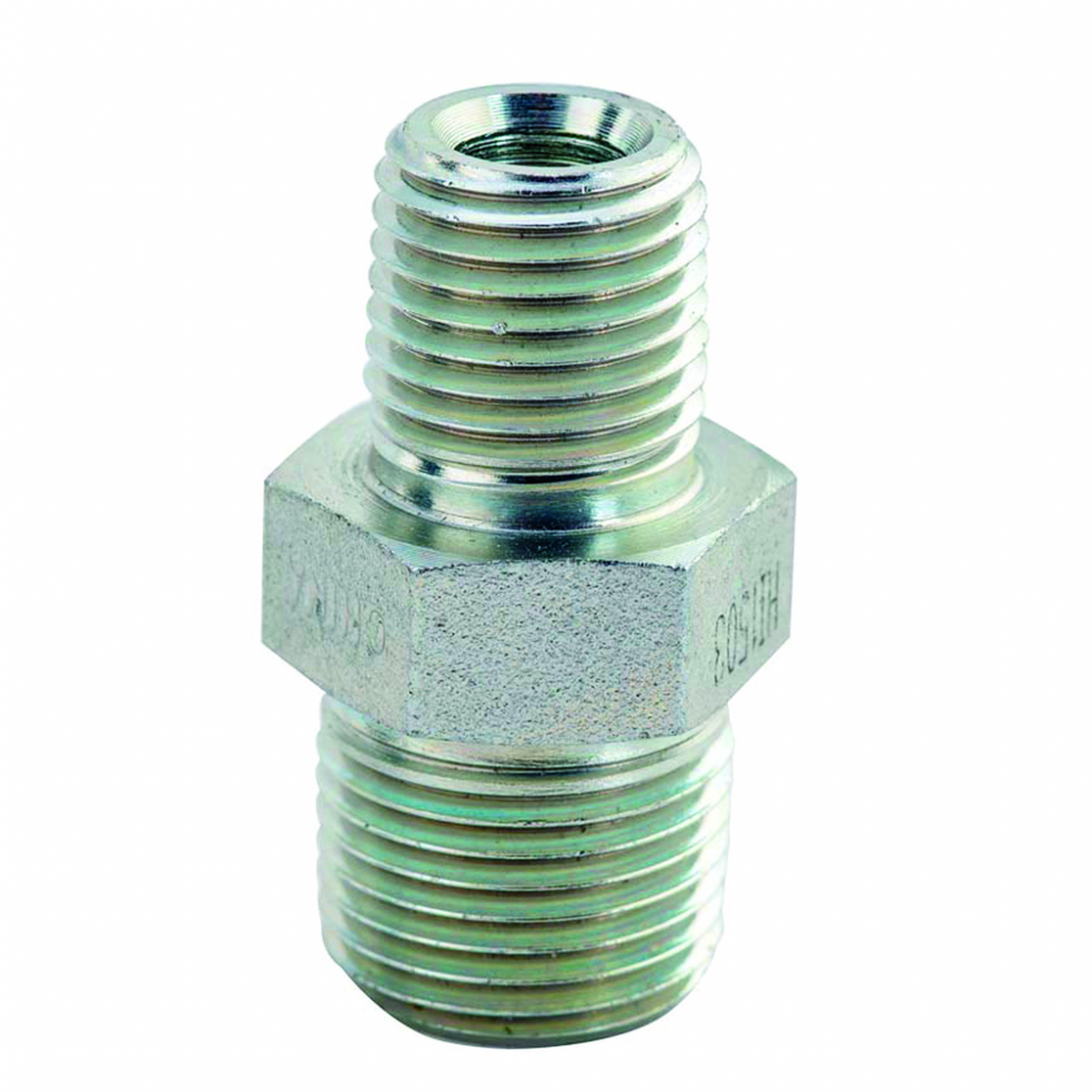 Male 1/4&#34;-18Nptf/Male 3/8&#34;-18Nptf Male Connector<span class=' ItemWarning' style='display:block;'>Item is usually in stock, but we&#39;ll be in touch if there&#39;s a problem<br /></span>