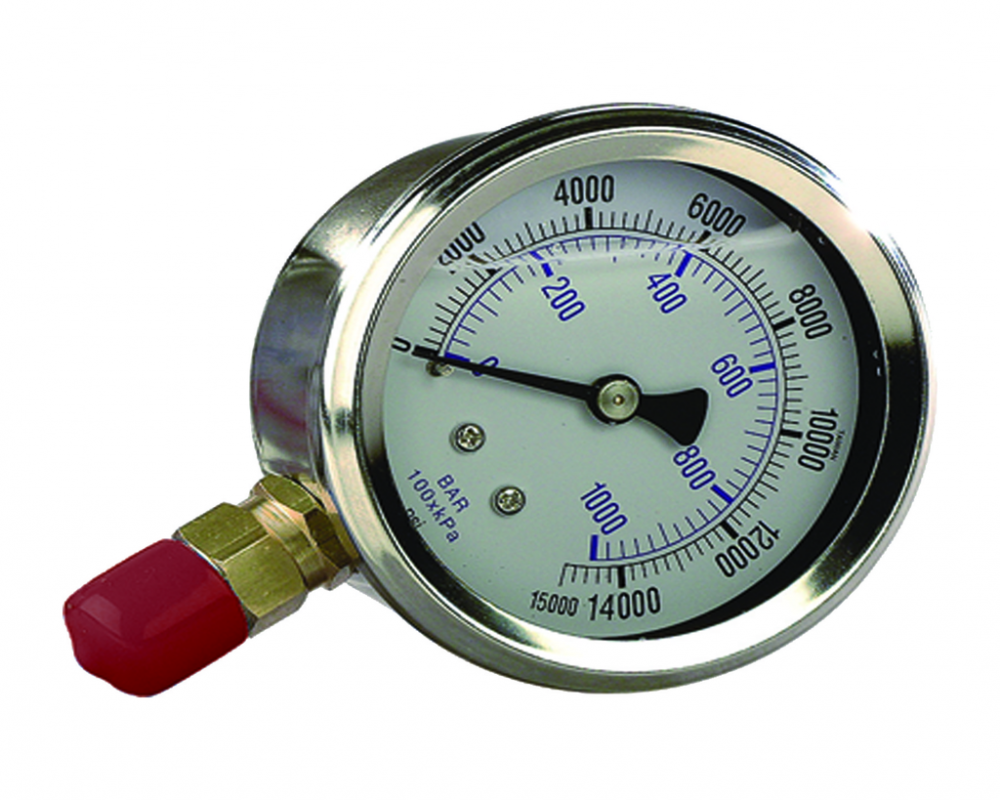 4&#34; Face Diameter Liquid Gauge<span class=' ItemWarning' style='display:block;'>Item is usually in stock, but we&#39;ll be in touch if there&#39;s a problem<br /></span>