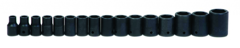 16 pc 1/2&#34; Drive 6-Point Metric Shallow Impact Socket on Rail and Clips<span class=' ItemWarning' style='display:block;'>Item is usually in stock, but we&#39;ll be in touch if there&#39;s a problem<br /></span>