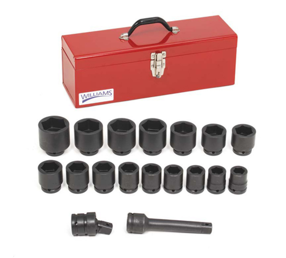 18 pc 3/4&#34; Drive 6-Point SAE Shallow Socket Set in Metal Tool Box<span class=' ItemWarning' style='display:block;'>Item is usually in stock, but we&#39;ll be in touch if there&#39;s a problem<br /></span>