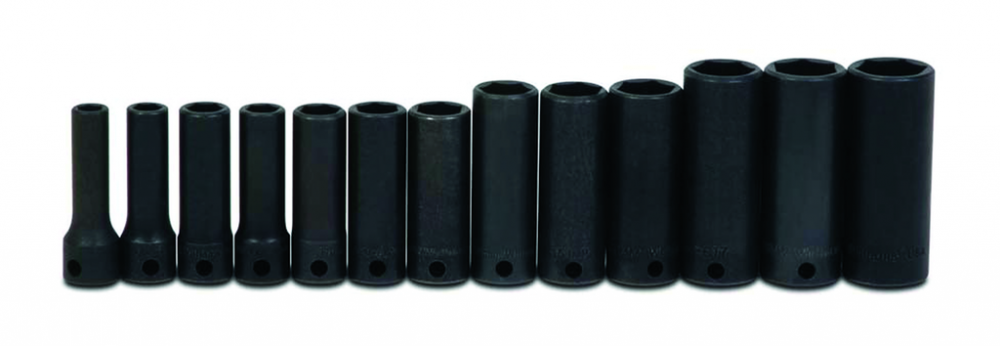 13 pc 3/8&#34; Drive 6-Point Metric Deep Socket Set on Rail and Clips<span class=' ItemWarning' style='display:block;'>Item is usually in stock, but we&#39;ll be in touch if there&#39;s a problem<br /></span>