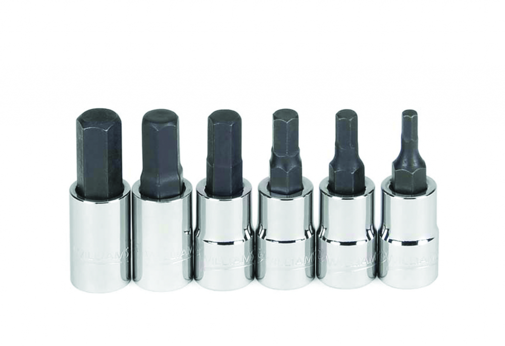 Tools@Height 6 pc 1/4&#34; Drive 6-Point Bit Standard Length Hex Bit Socket Set on Rail and Clips<span class=' ItemWarning' style='display:block;'>Item is usually in stock, but we&#39;ll be in touch if there&#39;s a problem<br /></span>