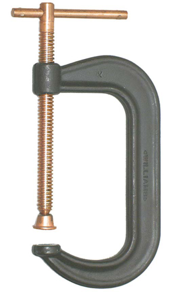 Copper Plated Screw C-Clamp Capacity 6&#34;<span class=' ItemWarning' style='display:block;'>Item is usually in stock, but we&#39;ll be in touch if there&#39;s a problem<br /></span>