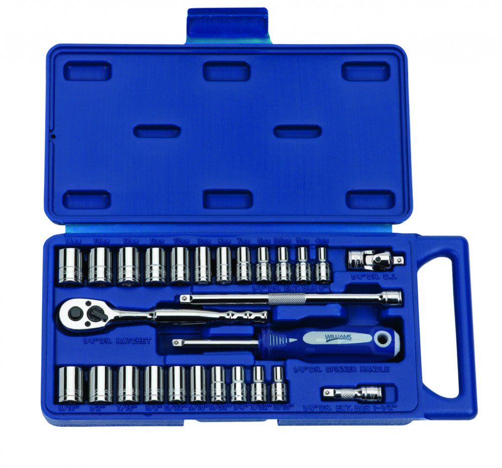 27 pc 1/4&#34; Drive Socket and Drive Tool Set<span class=' ItemWarning' style='display:block;'>Item is usually in stock, but we&#39;ll be in touch if there&#39;s a problem<br /></span>