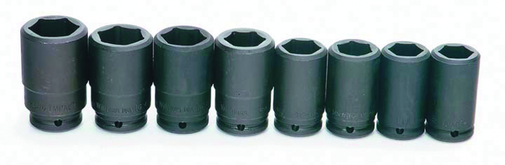 8 pc 3/4&#34; Drive 6-Point SAE Deep Socket Set on Rail and Clips<span class=' ItemWarning' style='display:block;'>Item is usually in stock, but we&#39;ll be in touch if there&#39;s a problem<br /></span>