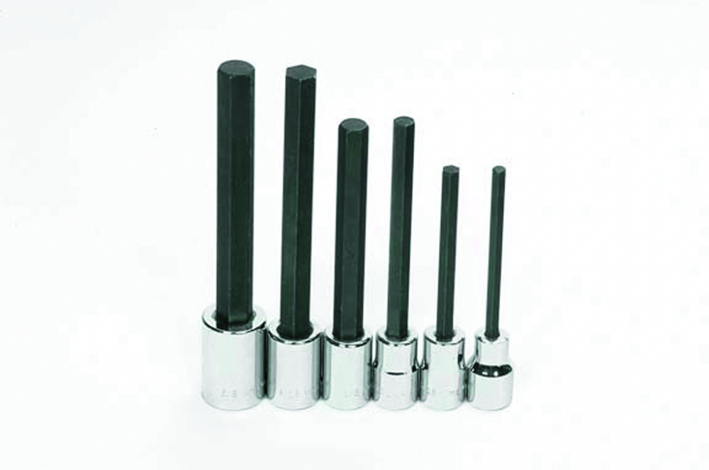 6 pc 1/2&#34; Drive -Point SAE Bit Long Hex Bit Socket Set on Rail and Clips<span class=' ItemWarning' style='display:block;'>Item is usually in stock, but we&#39;ll be in touch if there&#39;s a problem<br /></span>