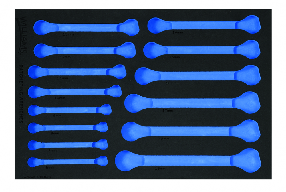 1/3 Foam Drawer Inset Only for 14 pc Metric Ratcheting Combination Wrench Set (8-19 mm)<span class=' ItemWarning' style='display:block;'>Item is usually in stock, but we&#39;ll be in touch if there&#39;s a problem<br /></span>