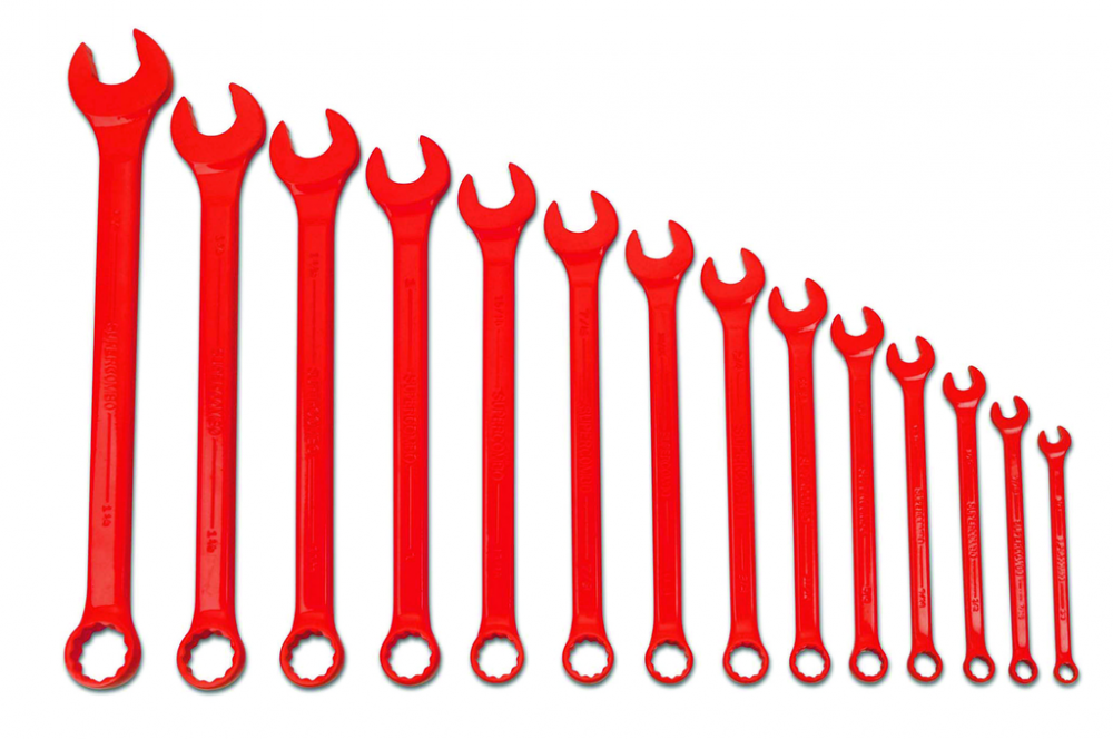 14 pc SAE SUPERCOMBO® High Visibility Red Combination Wrench Set<span class=' ItemWarning' style='display:block;'>Item is usually in stock, but we&#39;ll be in touch if there&#39;s a problem<br /></span>