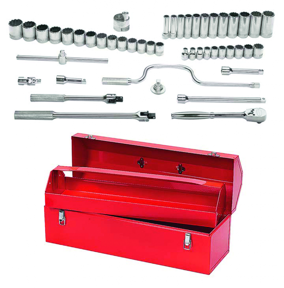 47 pc 1/2&#34; Drive 12-Point Metric Shallow and Deep Socket and Drive Tool Set Packed Keep Safe Foa<span class=' ItemWarning' style='display:block;'>Item is usually in stock, but we&#39;ll be in touch if there&#39;s a problem<br /></span>