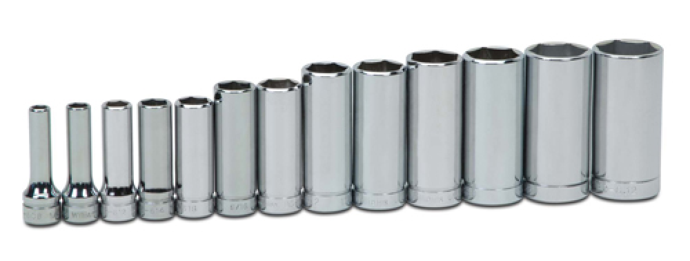 13 pc 3/8&#34; Drive 6-Point SAE Deep Socket Set<span class=' ItemWarning' style='display:block;'>Item is usually in stock, but we&#39;ll be in touch if there&#39;s a problem<br /></span>