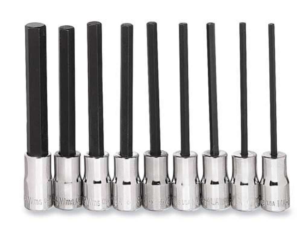 9 pc 1/4&#34; Drive -Point Metric Bit Long Hex Bit Socket Set<span class=' ItemWarning' style='display:block;'>Item is usually in stock, but we&#39;ll be in touch if there&#39;s a problem<br /></span>