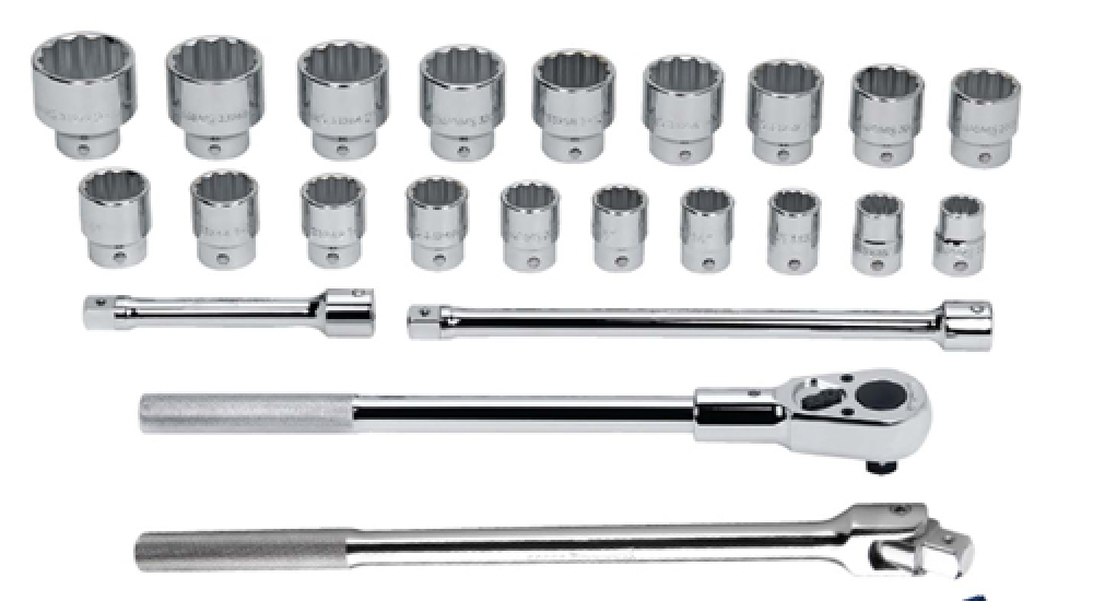 23 pc 3/4&#34; Drive -Point Metric Shallow Socket and Drive Tool Set<span class=' ItemWarning' style='display:block;'>Item is usually in stock, but we&#39;ll be in touch if there&#39;s a problem<br /></span>