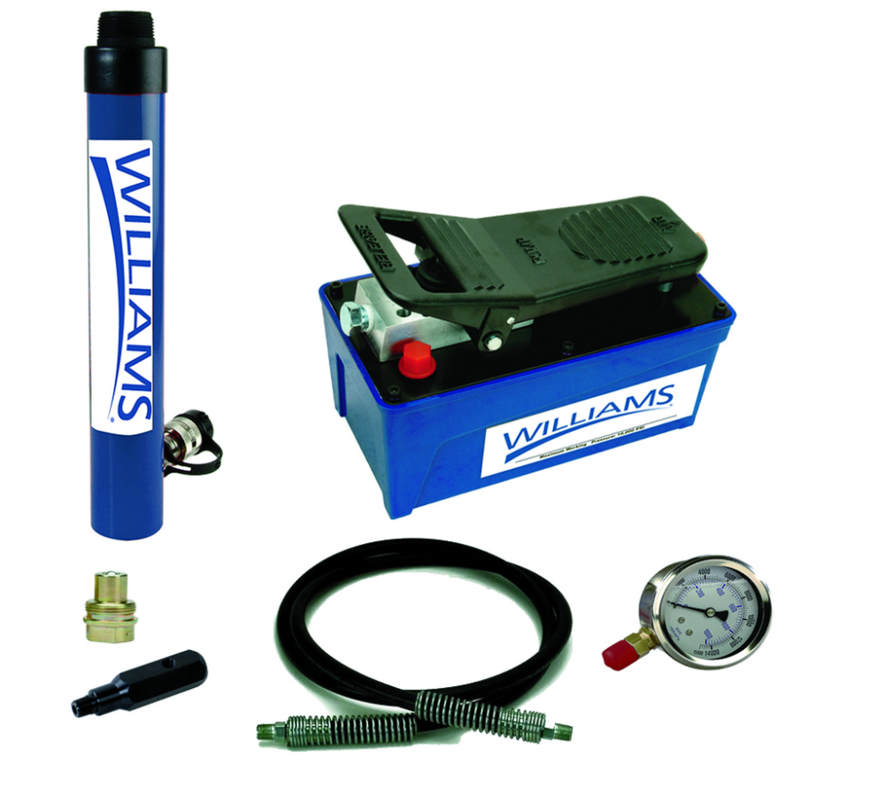 10 Ton, 10&#34; Stroke Threaded Hole Cylinder And Single Acting Air Pump<span class=' ItemWarning' style='display:block;'>Item is usually in stock, but we&#39;ll be in touch if there&#39;s a problem<br /></span>