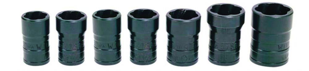 7 pc 1/2&#34; Drive -Point SAE & Metric TURBOSOCKET® Salvage/Damaged Fastener Socket on Rail and Cli<span class=' ItemWarning' style='display:block;'>Item is usually in stock, but we&#39;ll be in touch if there&#39;s a problem<br /></span>