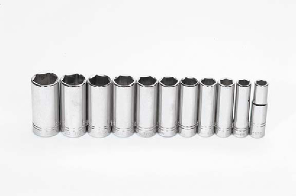 11 pc 1/2&#34; Drive 6-Point SAE Deep Socket Set<span class=' ItemWarning' style='display:block;'>Item is usually in stock, but we&#39;ll be in touch if there&#39;s a problem<br /></span>