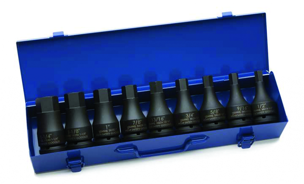 9 pc 3/4&#34; Drive -Point SAE Hex Driver One pc Impact Hex Bit Driver Set in Metal Tool Box<span class=' ItemWarning' style='display:block;'>Item is usually in stock, but we&#39;ll be in touch if there&#39;s a problem<br /></span>