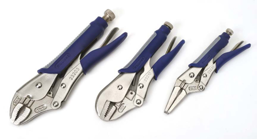 3 Pc Locking Pliers with Comfort Grip Handles<span class=' ItemWarning' style='display:block;'>Item is usually in stock, but we&#39;ll be in touch if there&#39;s a problem<br /></span>